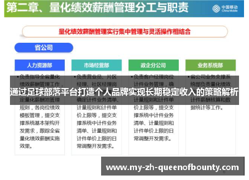 通过足球部落平台打造个人品牌实现长期稳定收入的策略解析
